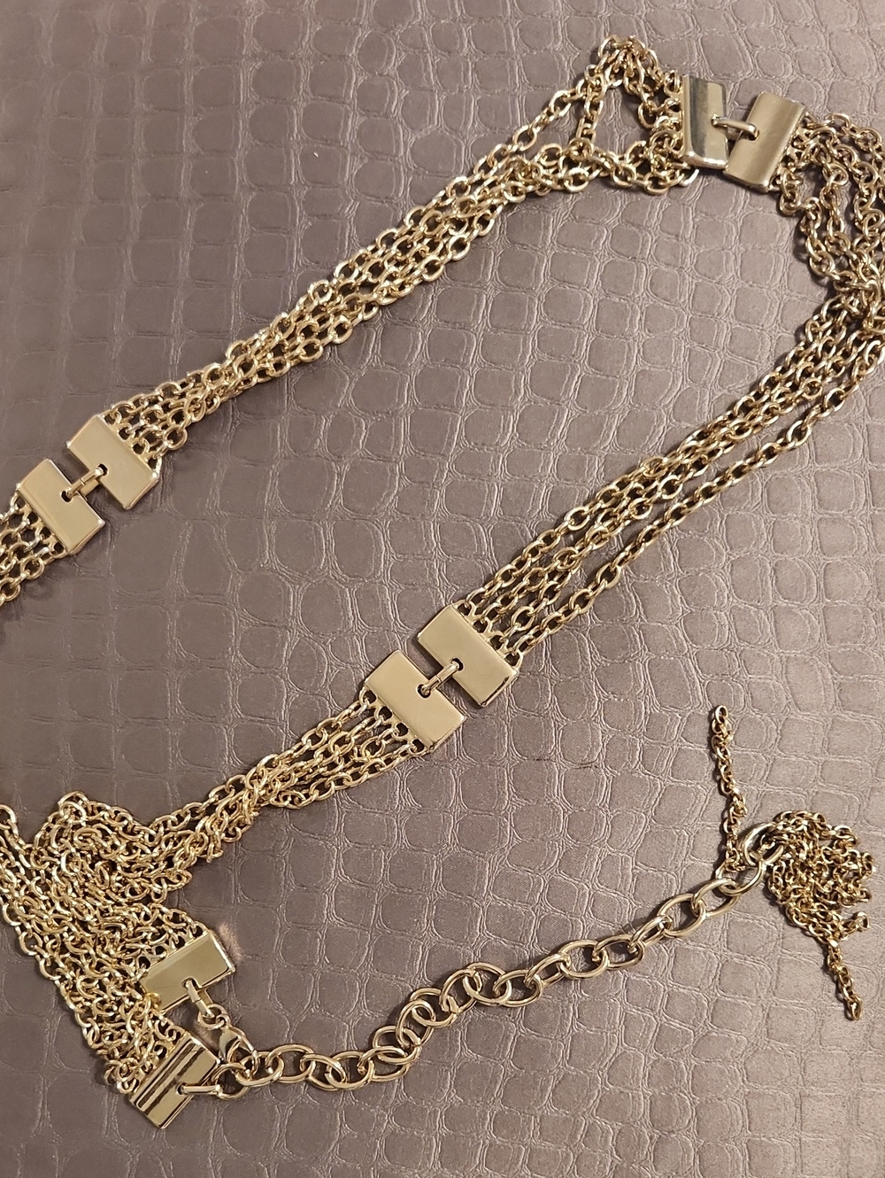 Gold Multi-Chain Statement Belt